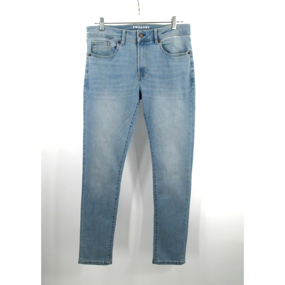 Twillory Skinny Jeans Mens 30x32 Light Blue Technical Denim Trim Fit TSS23PDP007